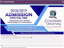 Tablet Screenshot of covenantuniversity.edu.ng